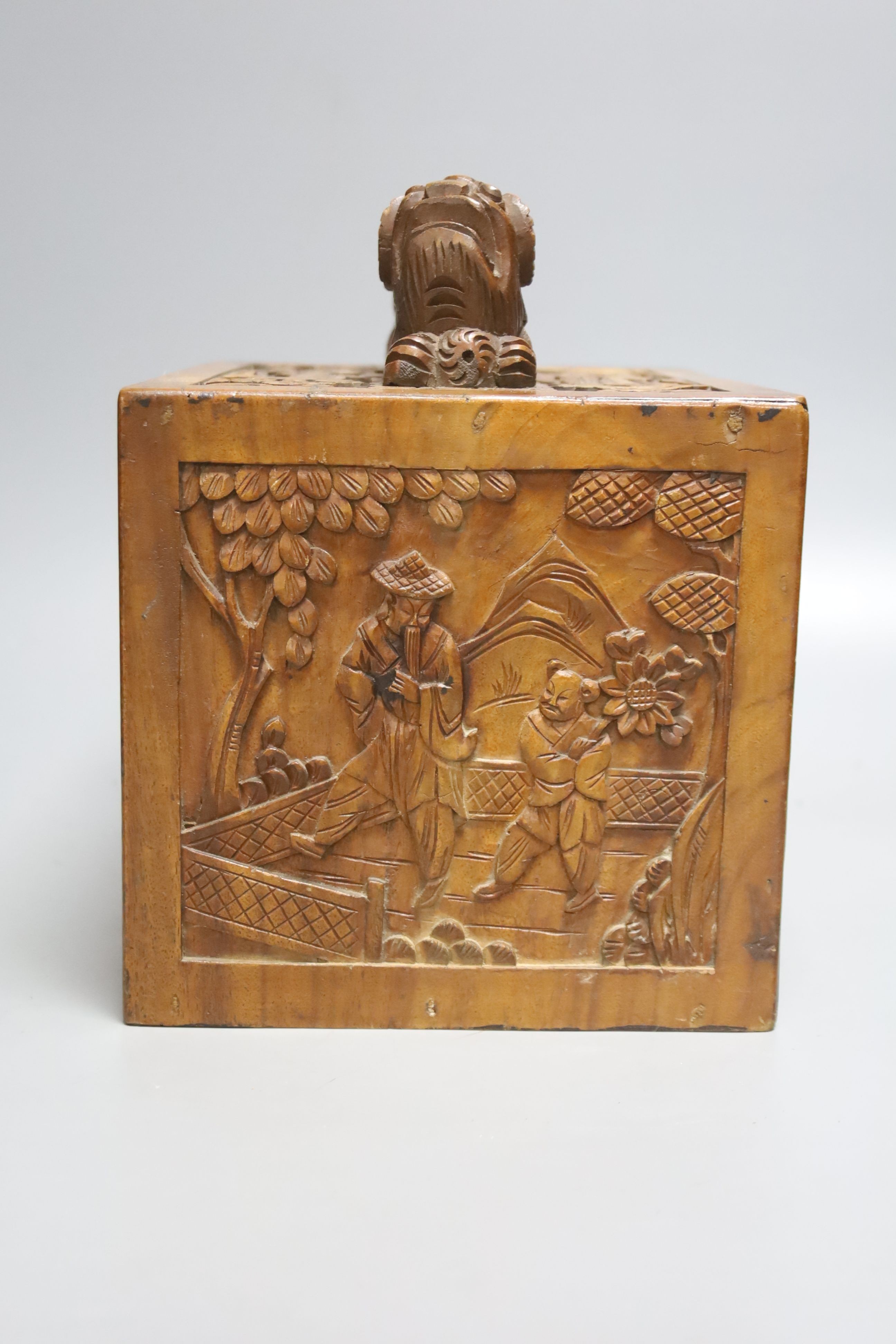 A Chinese hardwood cased mah jong set